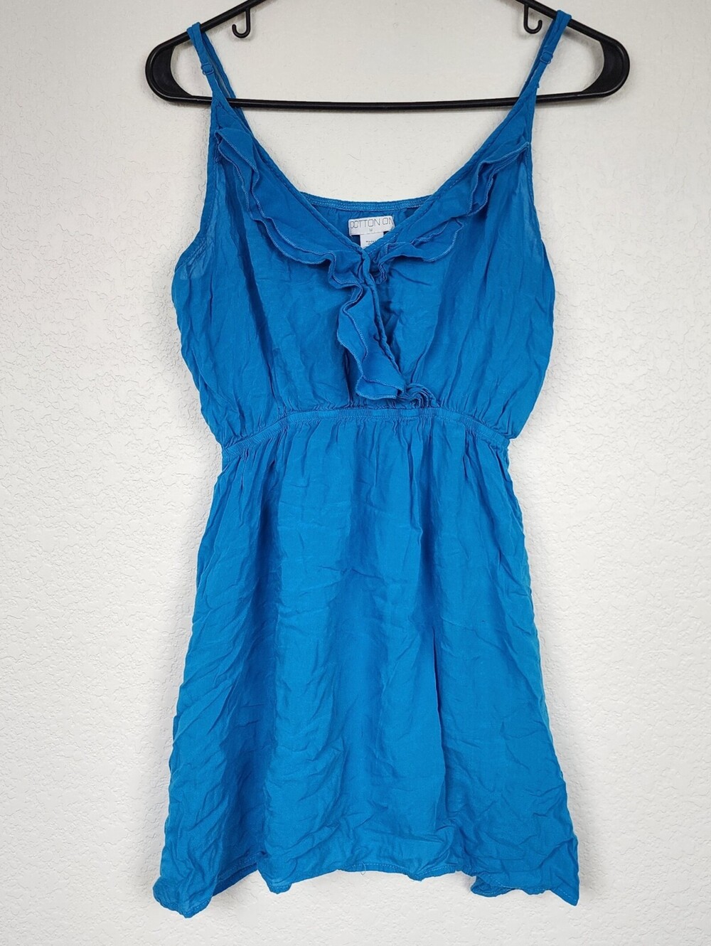Cotton On Medium Blue Ruffle Dress Tunic